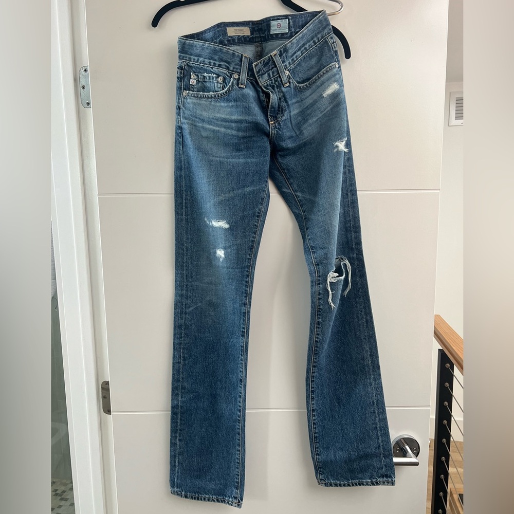 AG adriano goldschmied straight relaxed fit jeans Tomboy, dark wash Size 24